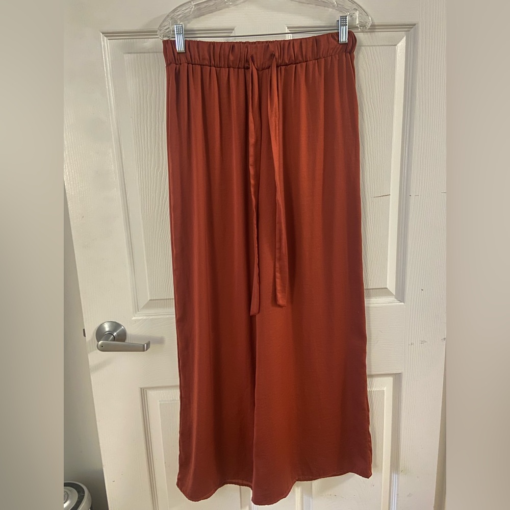Copper Satin Pants